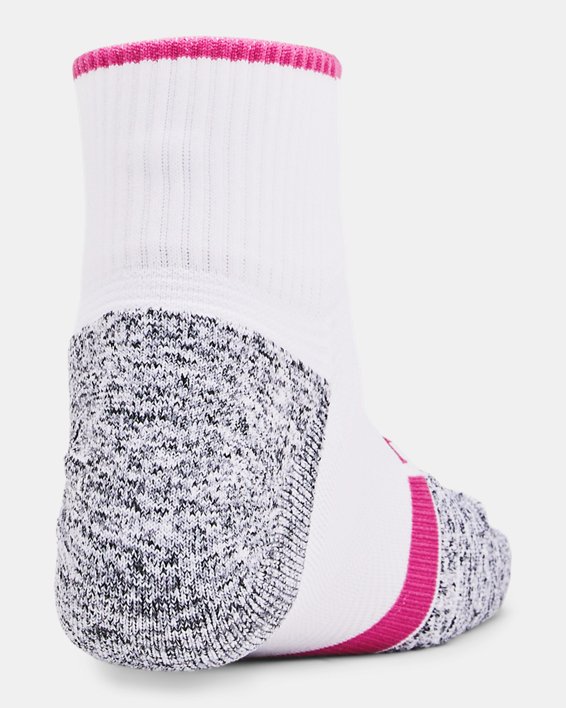 Women's UA ArmourDry™ Pro 2-Pack Quarter Socks in White image number 2